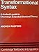 Transformational Syntax (Cambridge Textbooks in Linguistics)