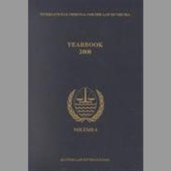 International Tribunal for the Law of the Sea Yearbook 2000 Volume 4