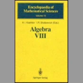 Algebra VIII: Representations of Finite-Dimensional Algebras (Encyclopaedia of Mathematical Sciences)