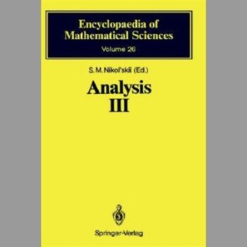 Analysis III: Spaces of Differentiable Functions: v. 3 (Encyclopaedia of Mathematical Sciences)