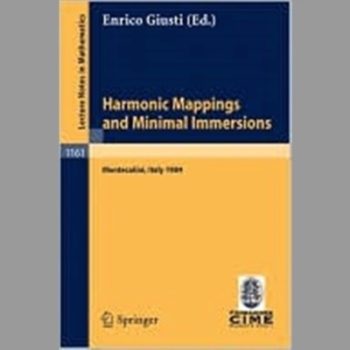 Harmonic Mappings and Minimal Immersion: Lectures given at the 1st 1984 Session of the Centro Internationale Matematico Estivo (C.I.M.E.) held at ... 3, 1984 (Lecture Notes in Mathematics)