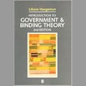 Introduction to Government & Binding Theory 2e (Blackwell Textbooks in Linguistics)