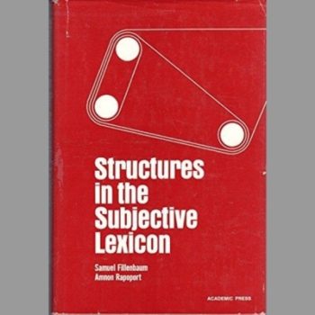 Structures in the Subjective Lexicon