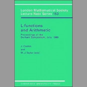 LMS: 153 L Functions and Arithmetic (London Mathematical Society Lecture Note Series)