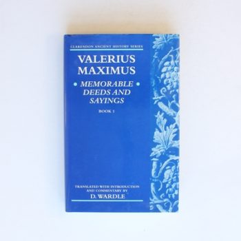 Valerius Maximus' Memorable Deeds and Sayings Book 1 (Clarendon Ancient History Series)