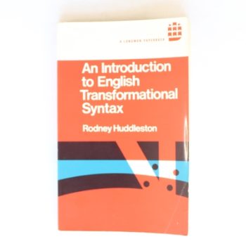 An Introduction to English Transformational Syntax (English Language Series)