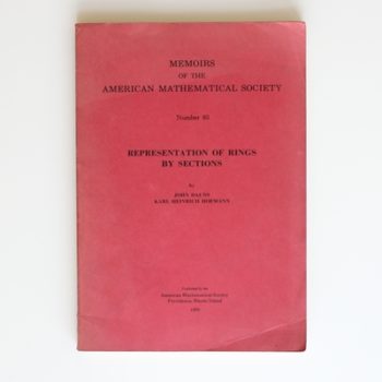 Memoirs of the American Mathematical Society Number 83: Representations of Rings by Sectors