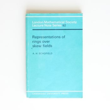 LMS: 92 Rings over Skew Fields (London Mathematical Society Lecture Note Series, Series Number 92)