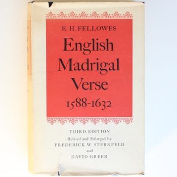 English Madrigal Verse 1588-1632