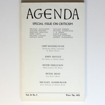 Agenda Vol. 14: Special Issue on Criticism