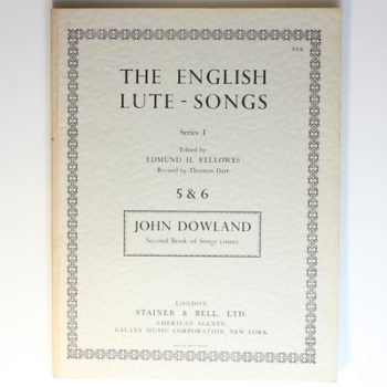 The English Lute Songs Series 1 (5&^) John Downland Second Book of Songs